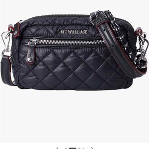 MZ Wallace Quilted Black Crossbody Bag